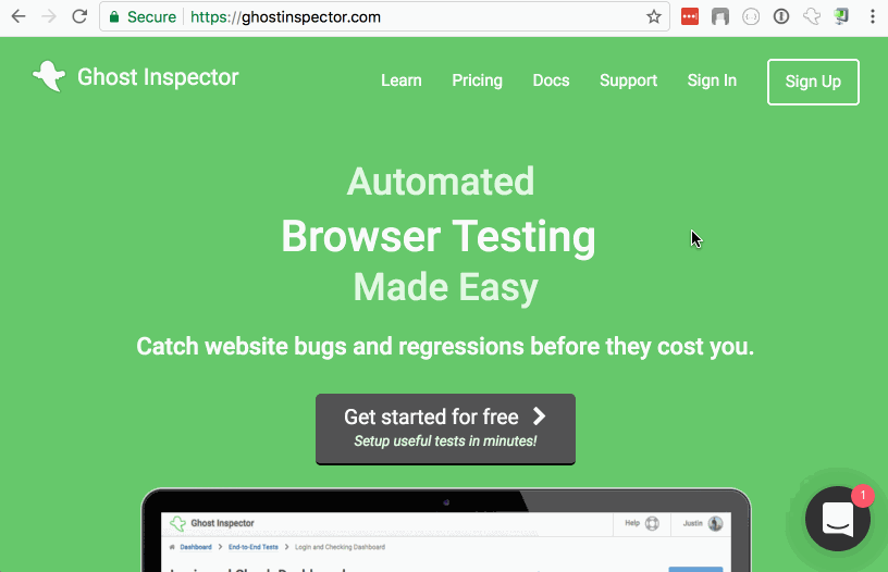 Record a test with Chrome Device Toolbar