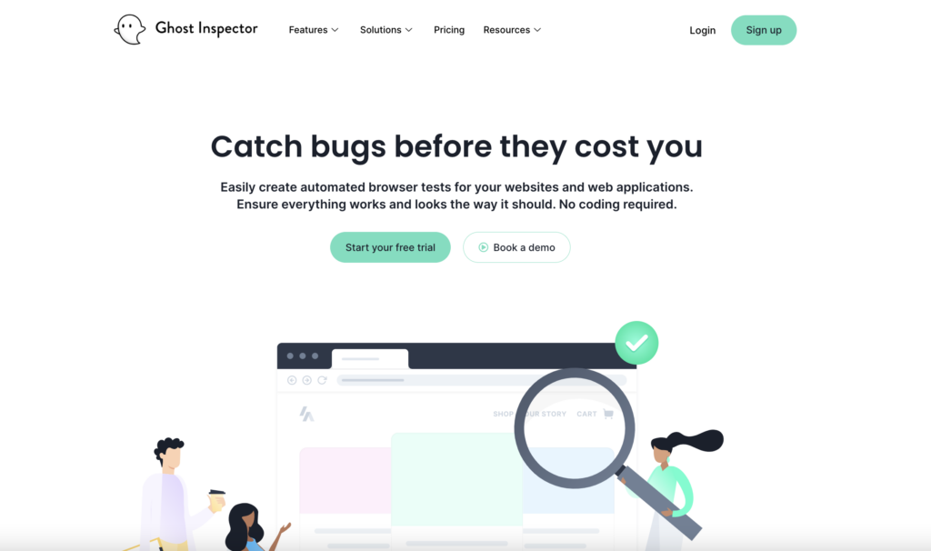 Ghost Inspector website