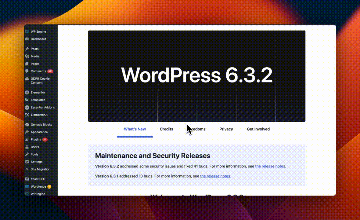 logging into the WordPress plugin settings screen