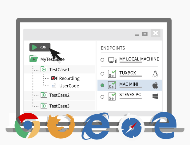 Ranorex Studio allows users to run regression tests across multiple browsers