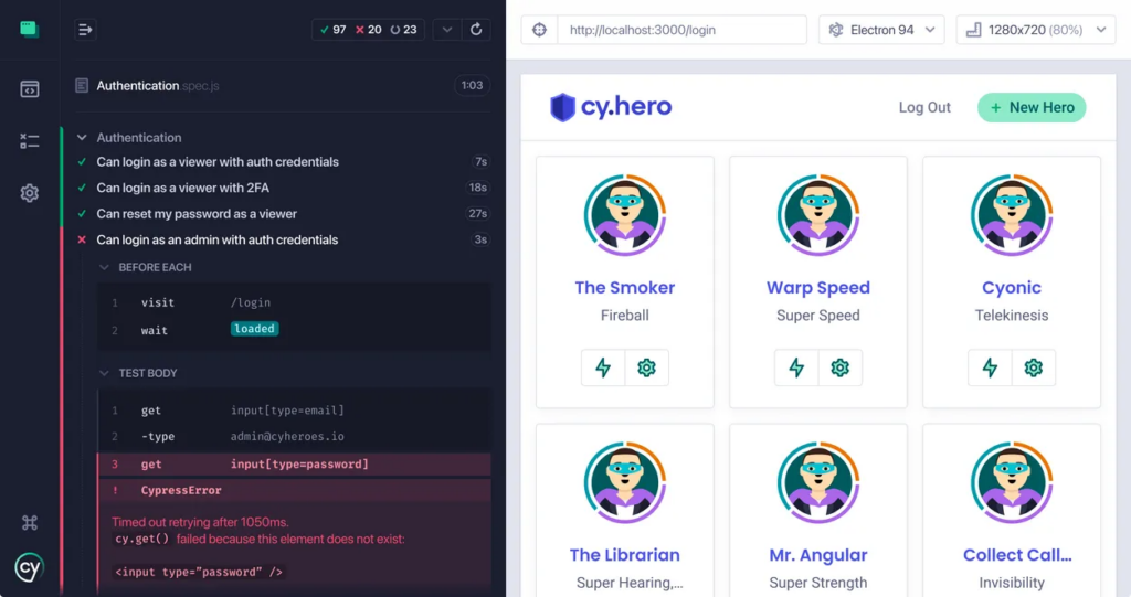 Cypress supports automated QA testing