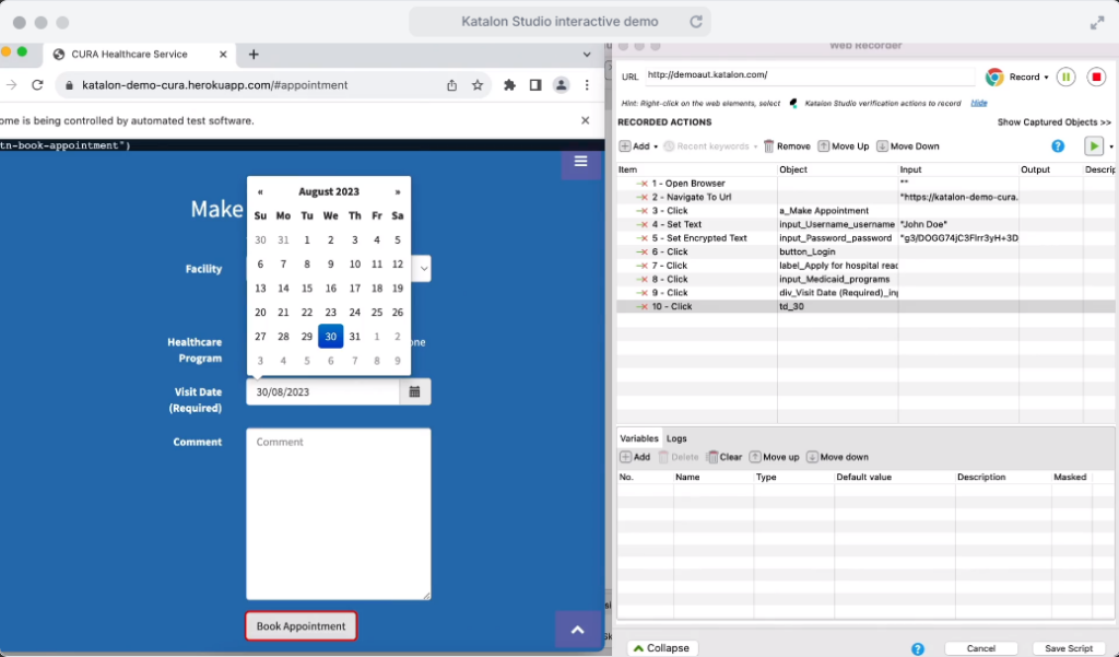 Automate regression testing on Katalon Studio